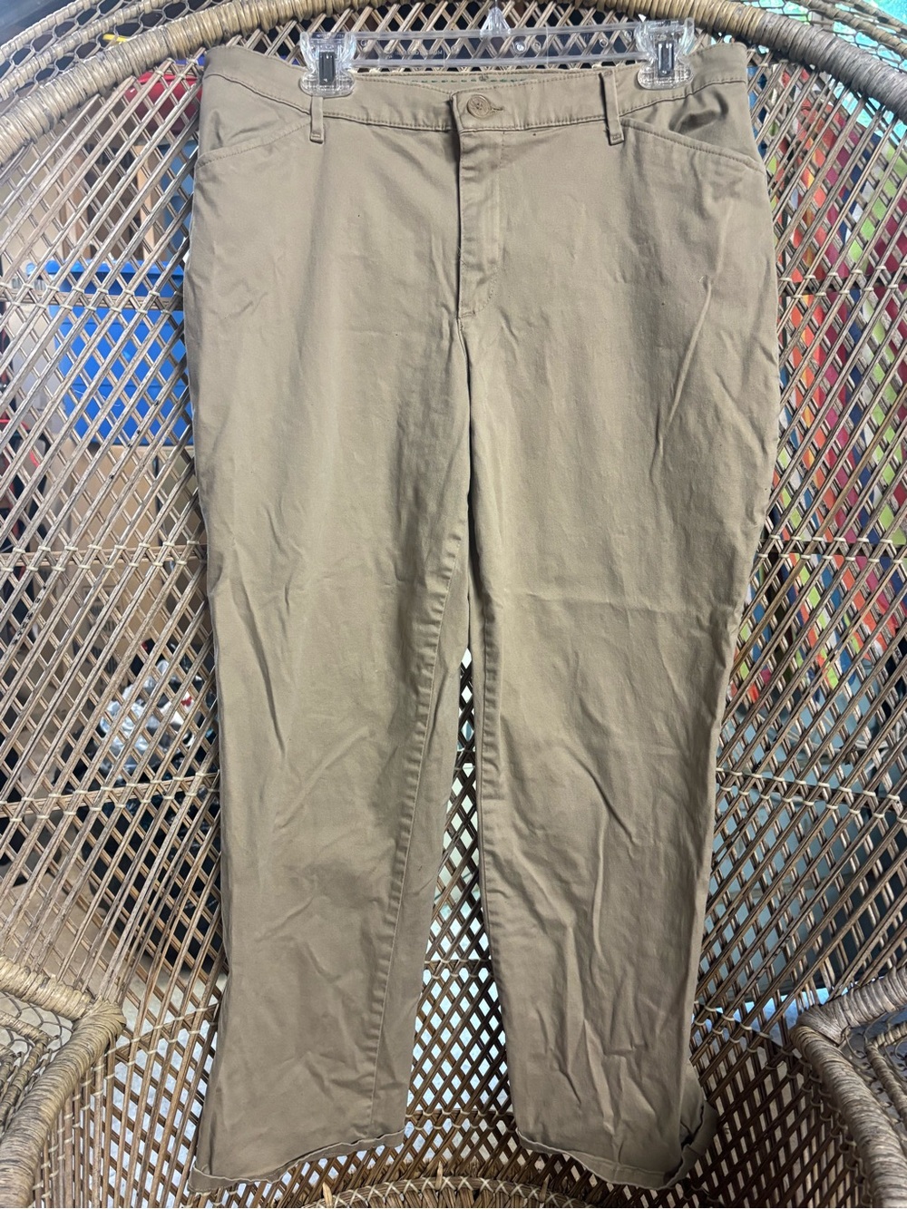 Lee Women's Straight Leg Chinos - Olive/Tan